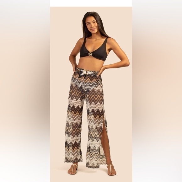 NWT Trina Turk DRIFT SIDE SLIT CROCHET PANT - Picture 1 of 16